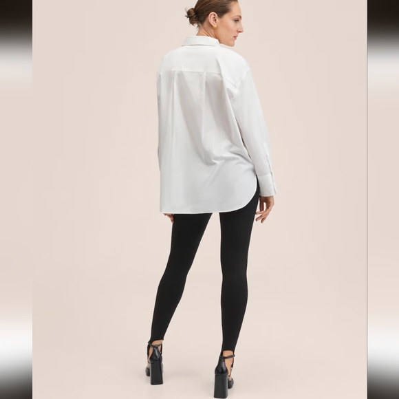 Mango Oversize Cotton Shirt- 6 - Picture 4 of 6